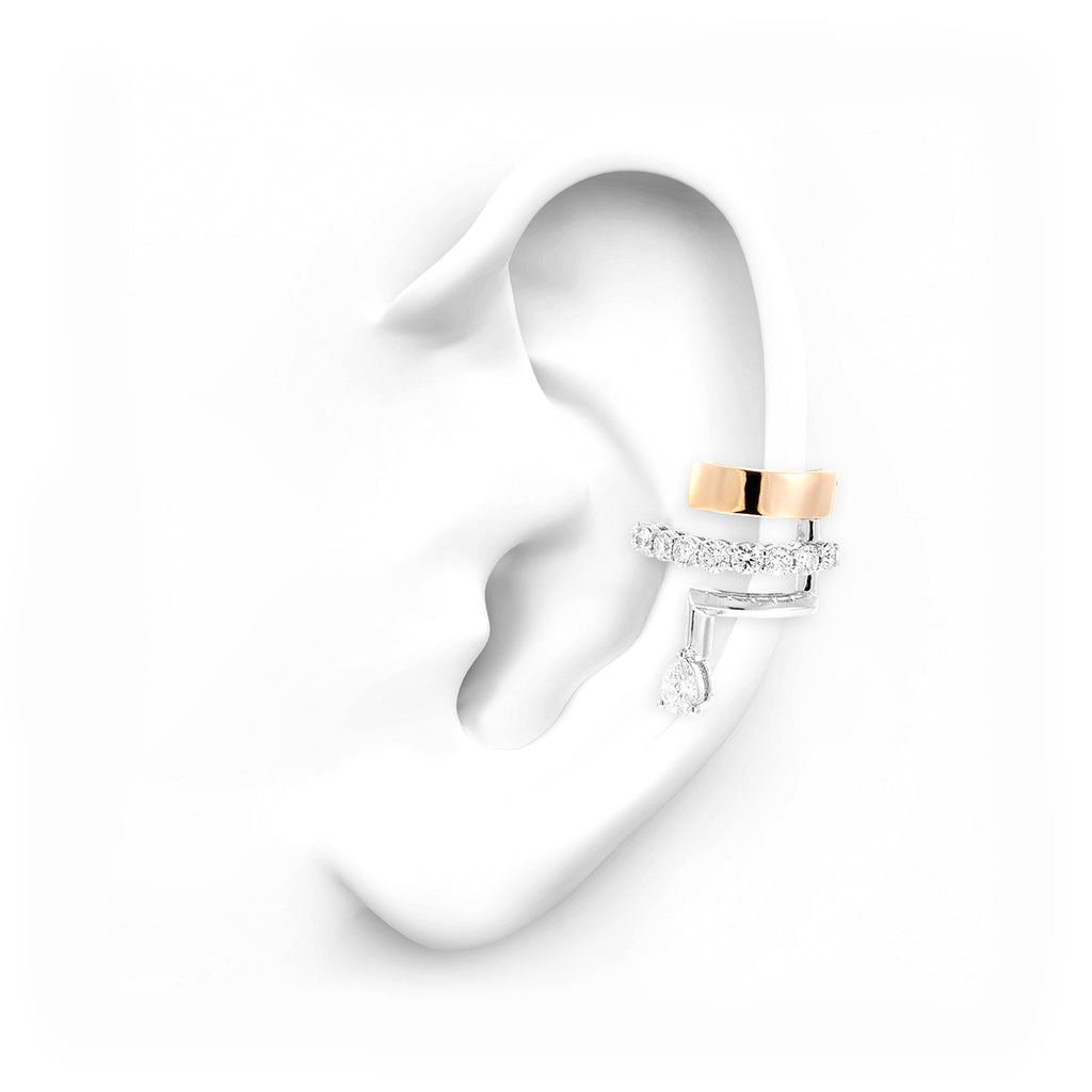 EA2313 YEPREM Diamond Ear Cuff Earring