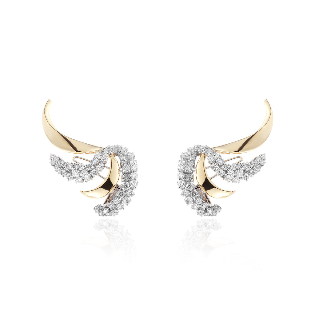 EA2473 YEPREM Diamond Clip Earrings 