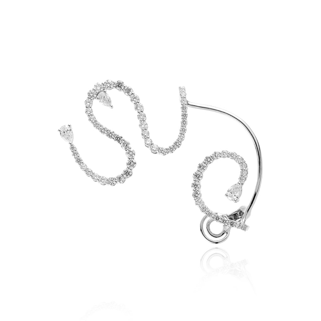 EA2511 YEPREM Diamond Earcuff Earrings 