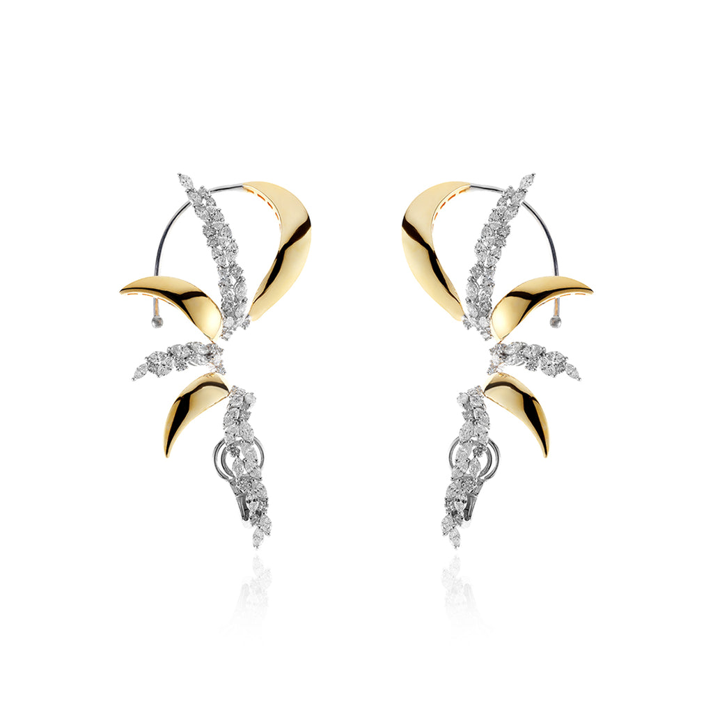 EA2551 -YEPREM Diamond Clip Earrings 