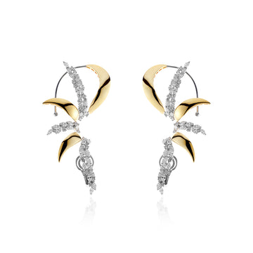 EA2551 -YEPREM Diamond Clip Earrings 