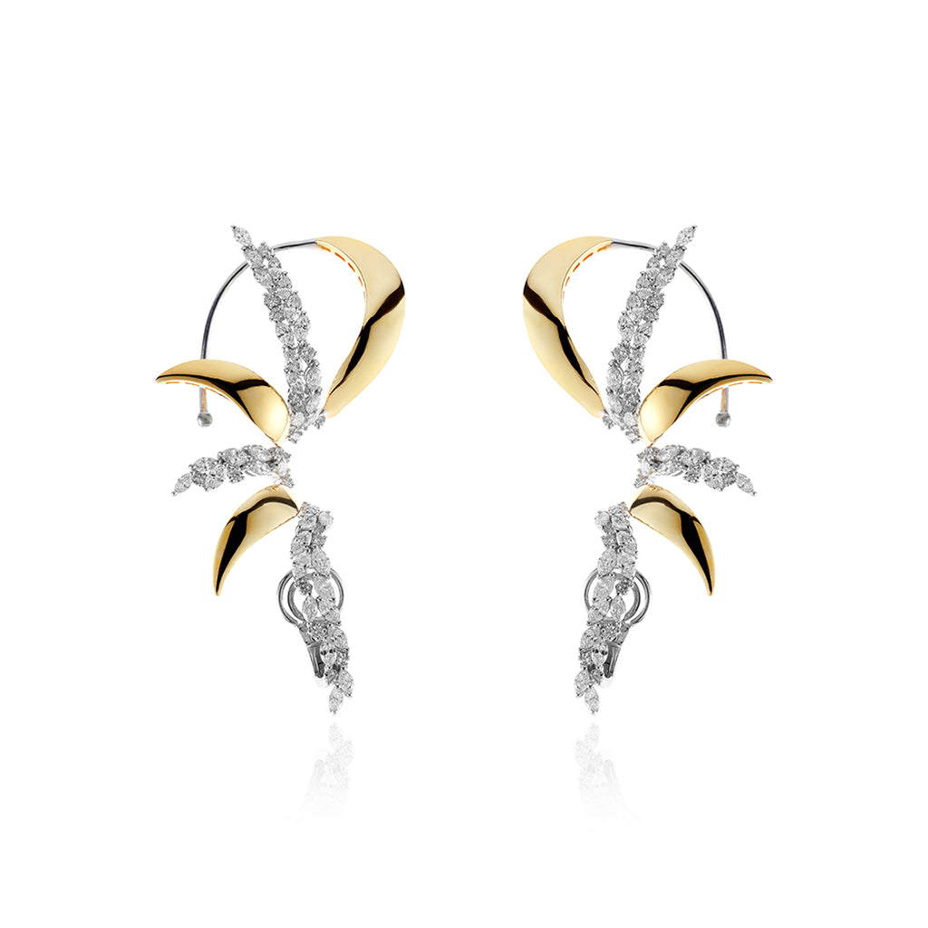 EA2551 YEPREM Diamond Clip Earrings 