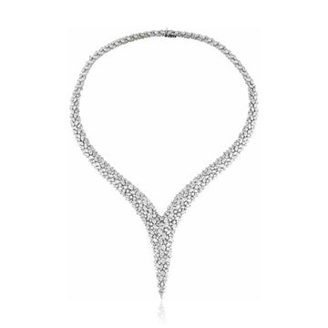 NE0438 YEPREM Diamond Statement Necklace  