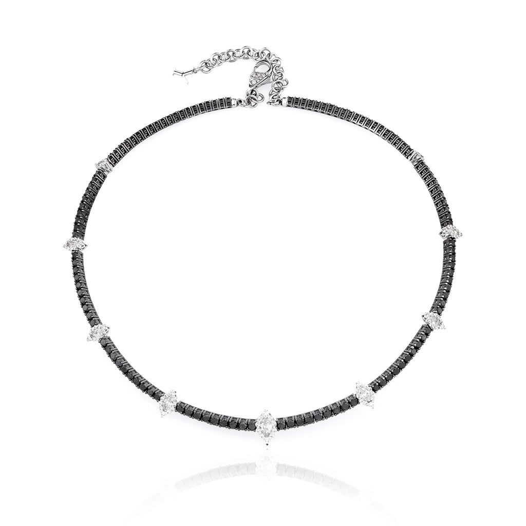 NE0633  YEPREM Diamond Choker Necklace