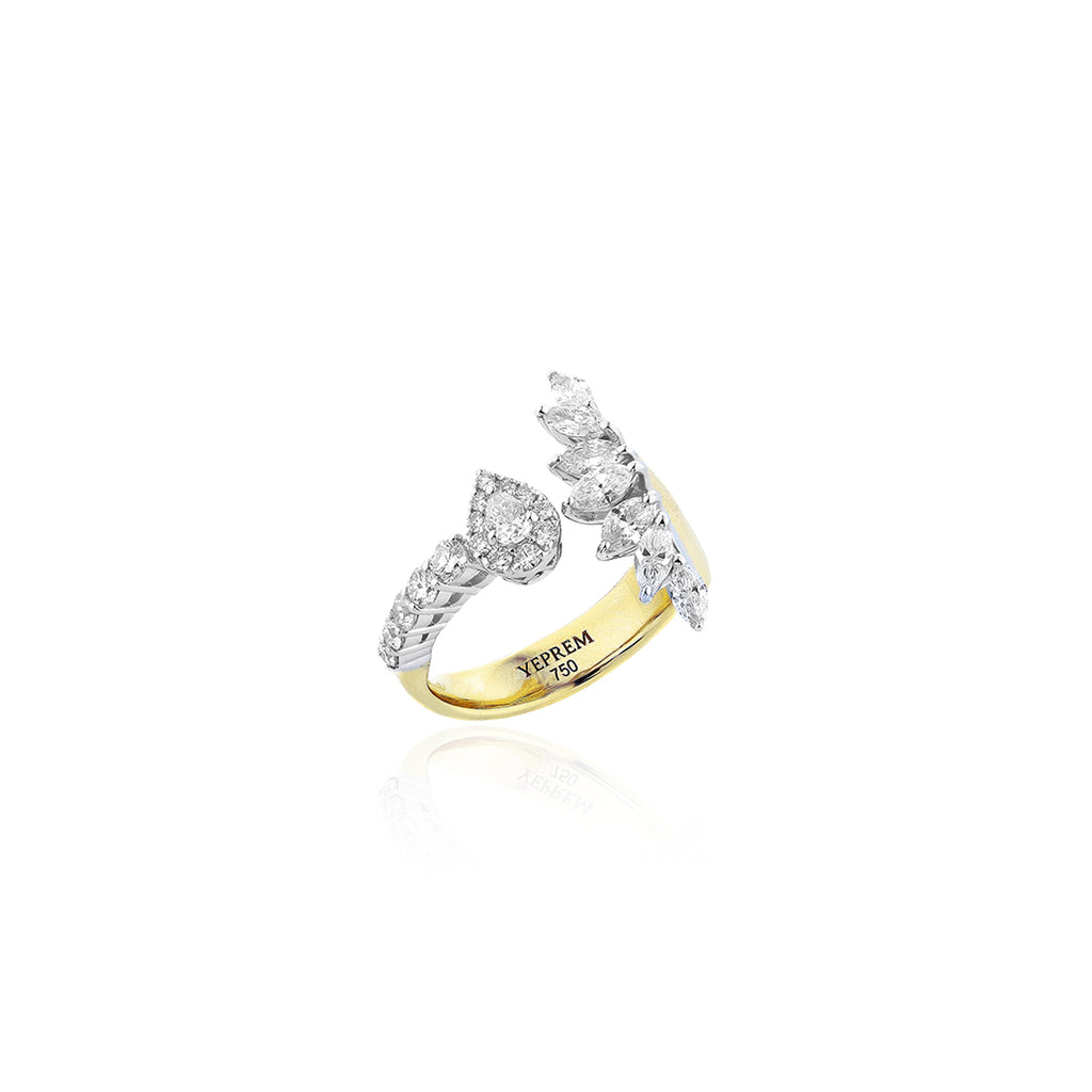 RI2658  YEPREM Yellow Gold Diamond Stackable Ring