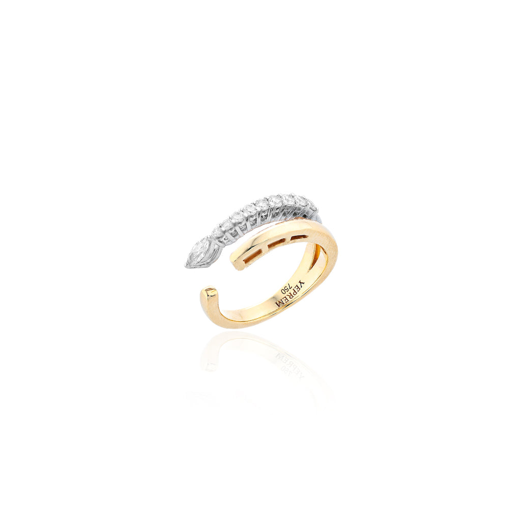 RI2811 YEPREM YELLOW GOLD Diamond Stackable Ring