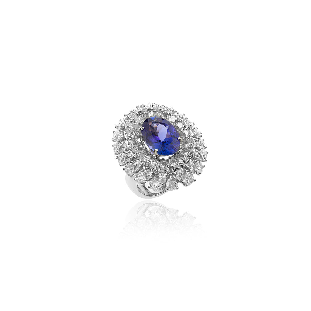 YEPREM Diamond Stackable Ring sapphire stone