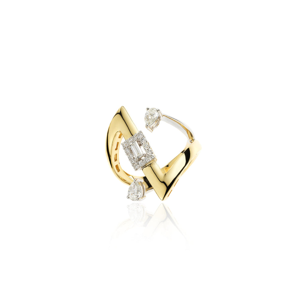 RI3097 YEPREM YELLOW GOLD  STACKABLE RING