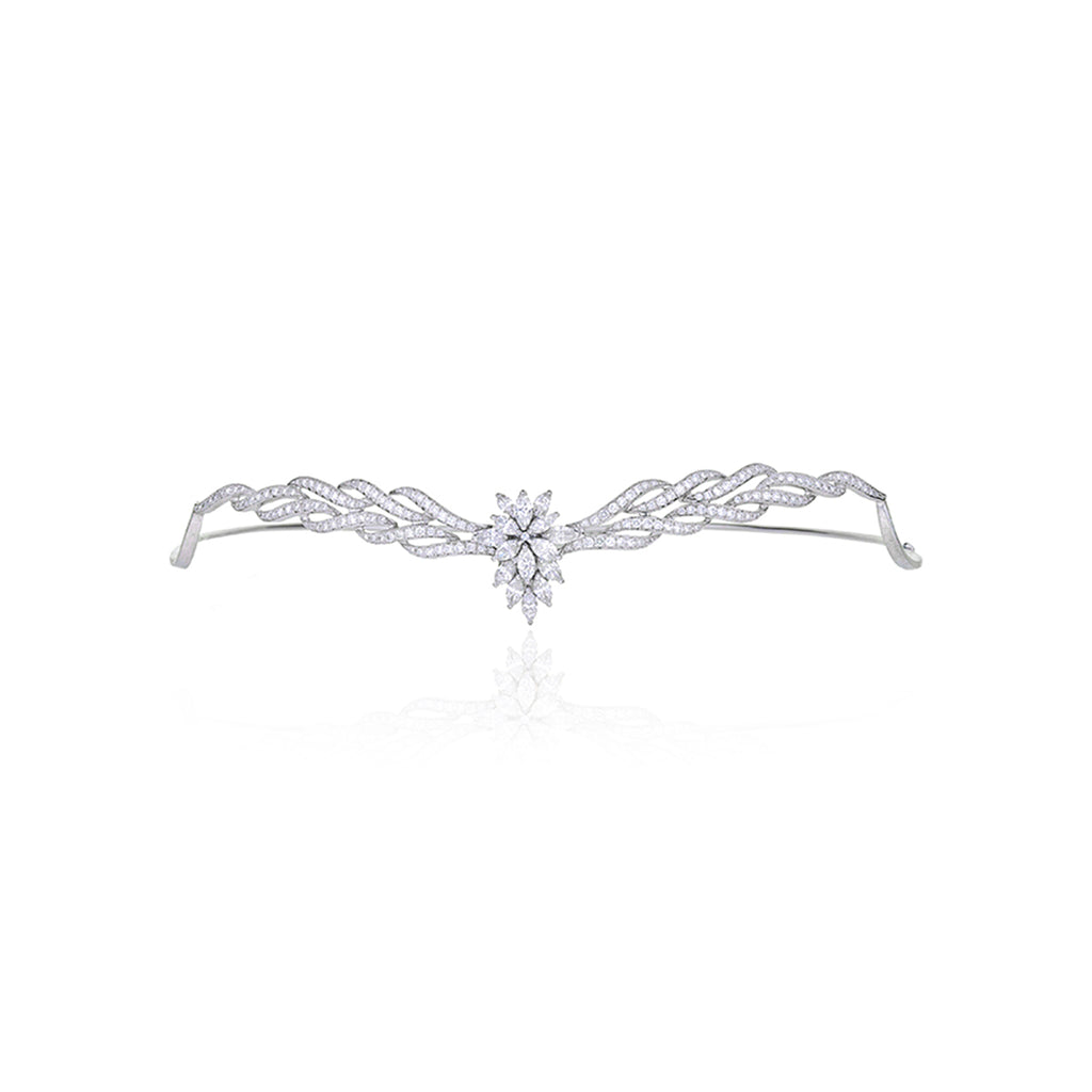 CR0004 YEPREM Diamond Crown Diamond Headpiece 