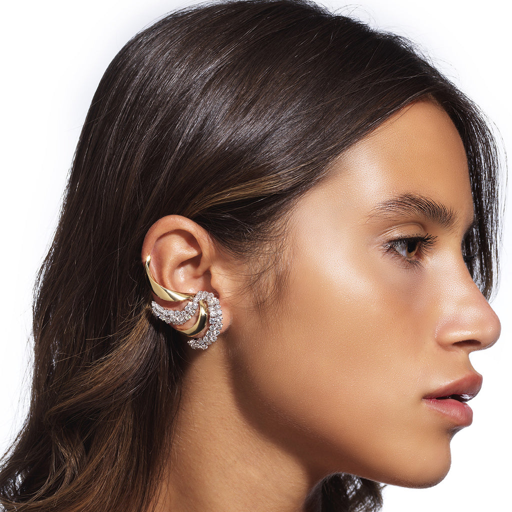 Diamond Clip Earrings 